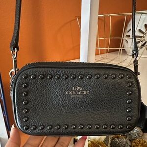 COACH Sadie Studded Crossbody Clutch (EUC)